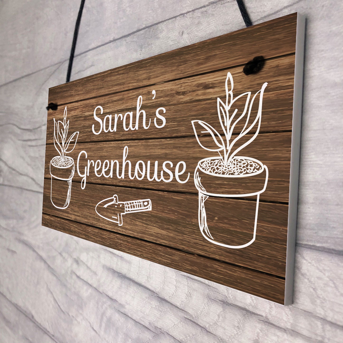 Novelty Greenhouse Sign Rustic Garden Summerhouse Sign Friend