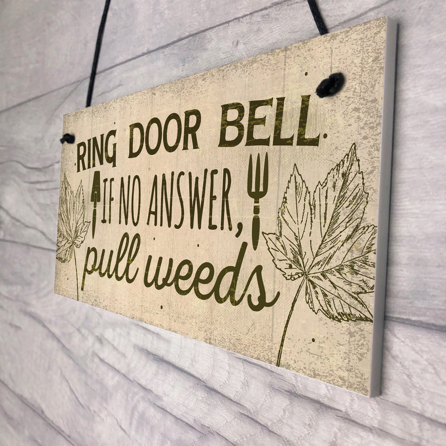 Funny Ring The Door Bell Wall Door Gate Sign Garden Shed Gift
