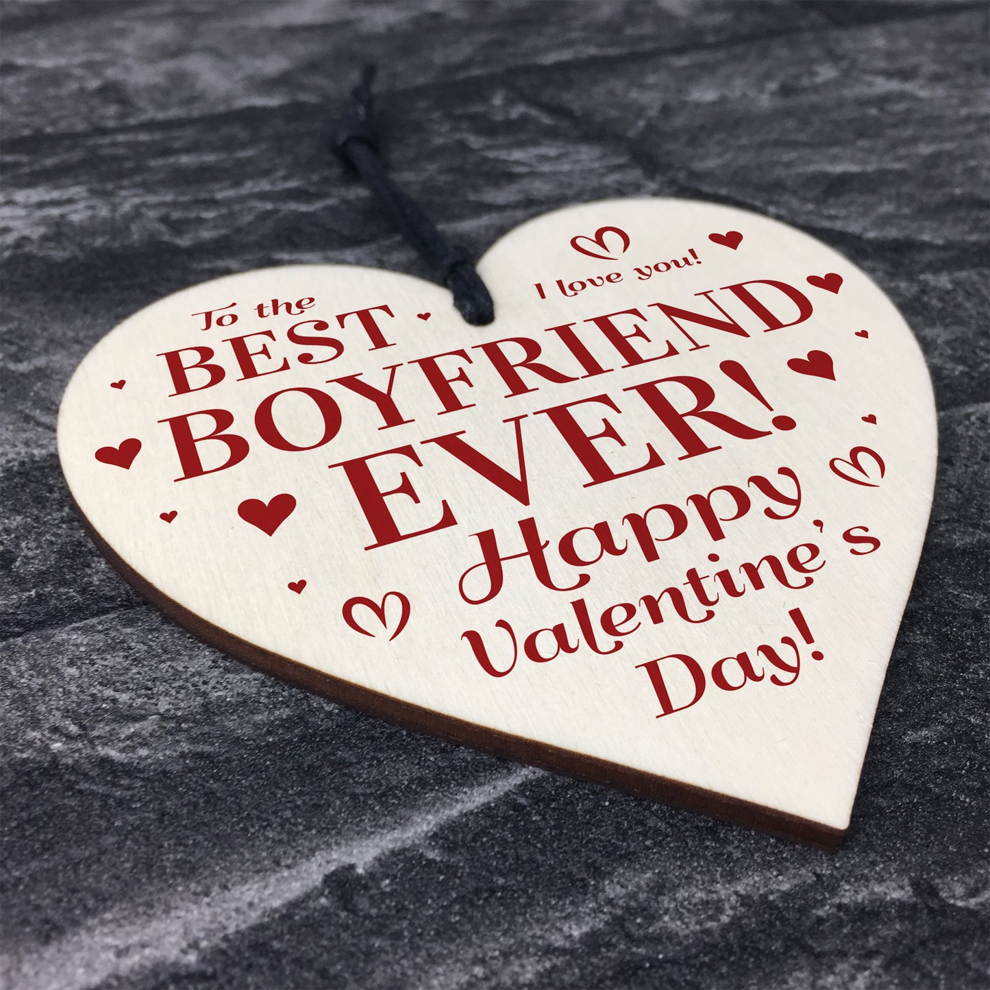 BEST BOYFRIEND Gift For Valentines Wood Heart Gift For Boyfriend