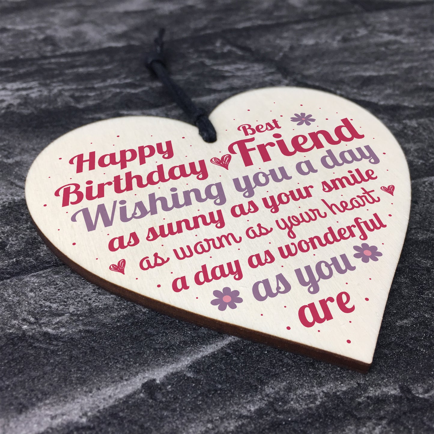 Special Friend Birthday Gift Wooden Heart Sign Card Keepsake