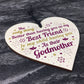 Best Friend Godmother Gifts Wooden Heart Plaque Thank You Friend