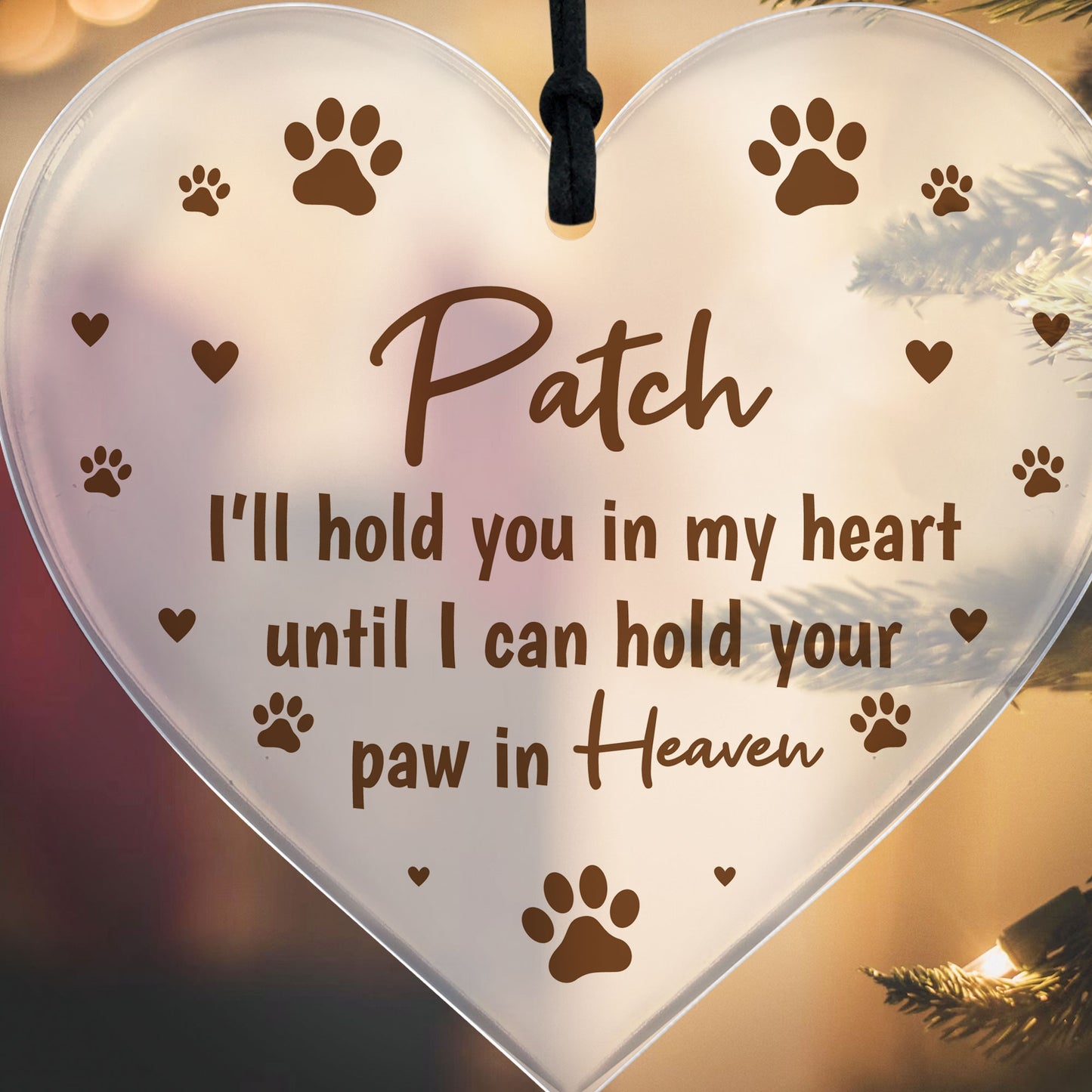 Dog Cat Pet Memorial Christmas Tree Decoration Personalised