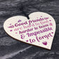 Best Friends Friendship Gift Handmade Wood Heart Plaque Keepsake