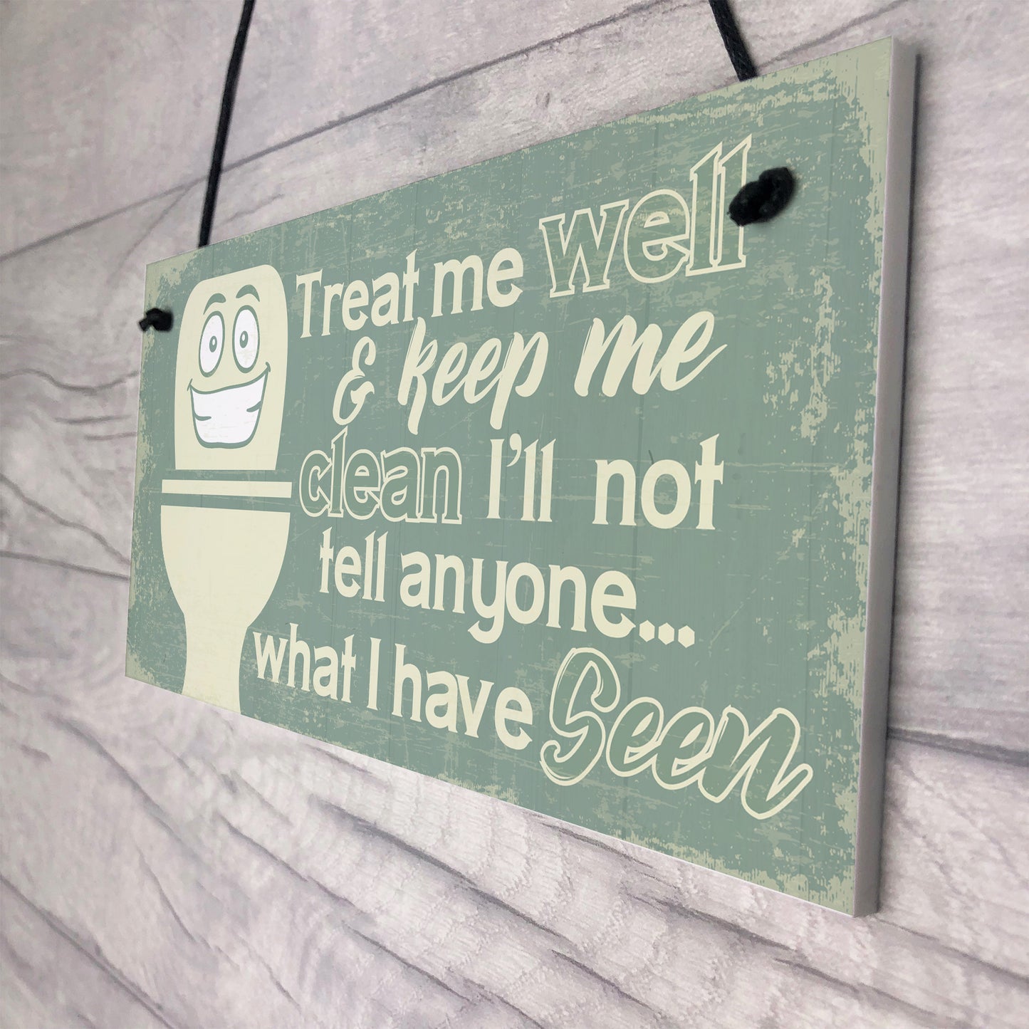 Funny BATHROOM Signs Shabby Chic Door Plaque Sign for Toilet