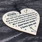 Gift For Daddy Wood Heart Daddy Birthday Xmas Gift For Him
