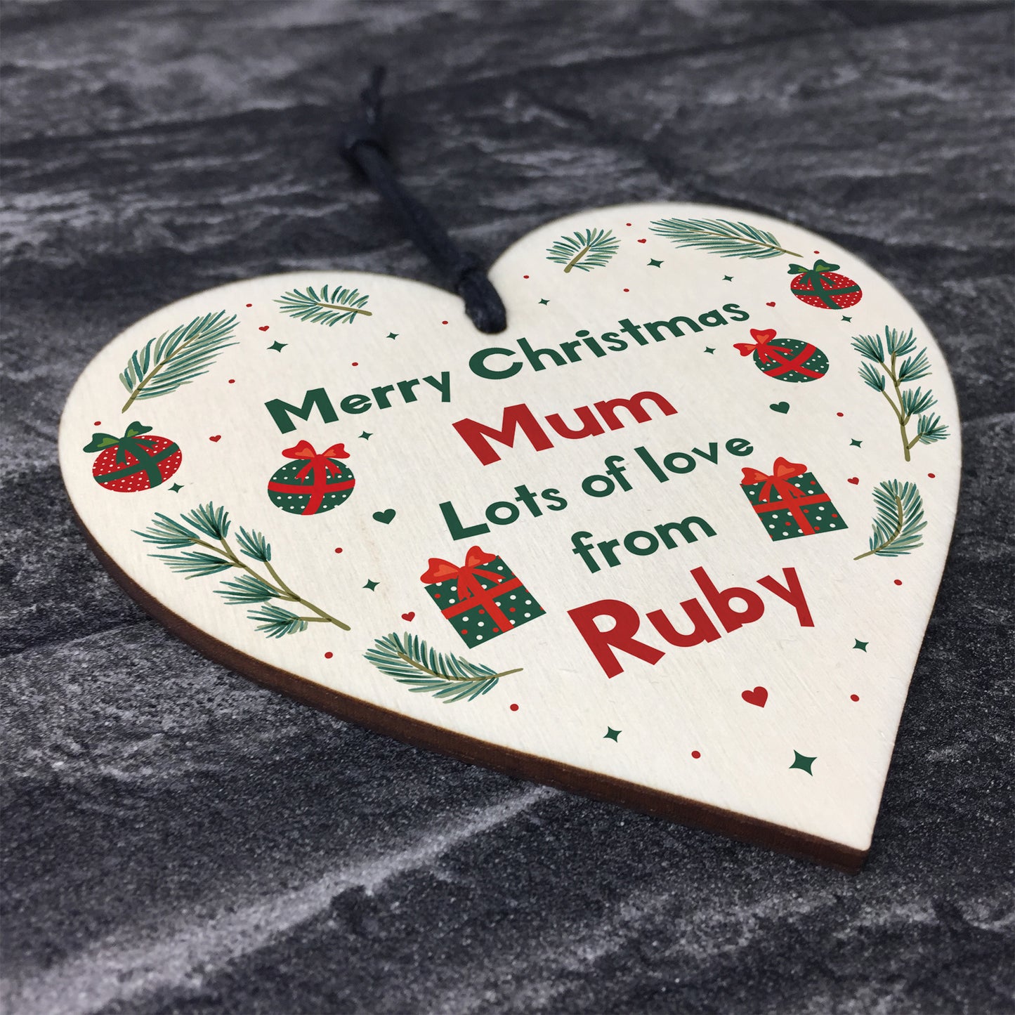 Personalised Merry Christmas Gift Christmas Card For Mum Dad Nan