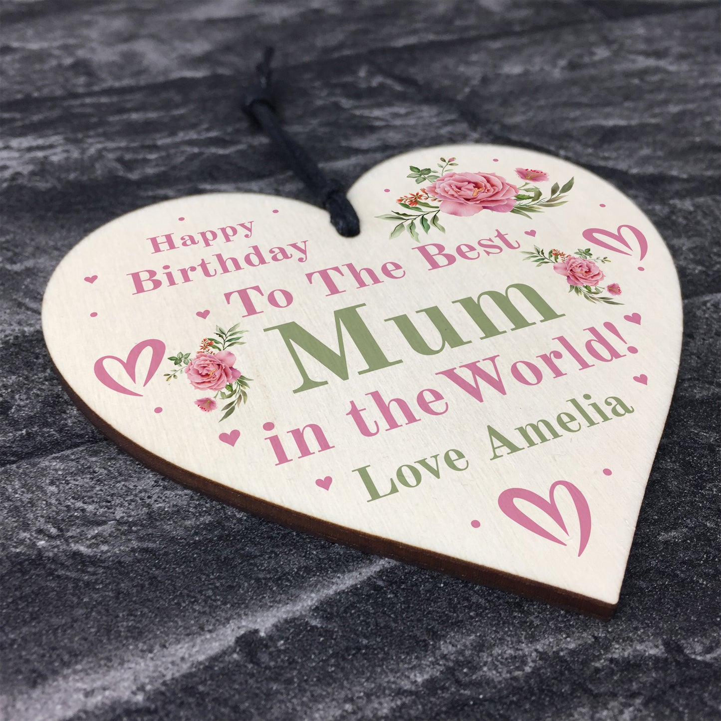 Happy Birthday Mum Gifts Hanging Sign For Birthday Personalised