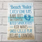 Beach Rules Seaside Nautical Hanging Wall Sign Plaque Decor Gift