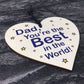 Best Dad Gifts Wood Heart Fathers Day Birthday Gift For Dad