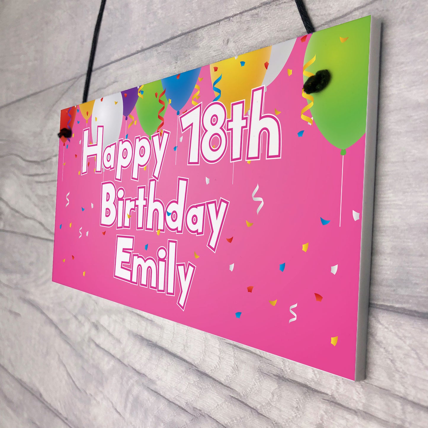 Personalised Birthday Party Banner Hanging Sign Any Name Age