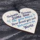 Baby Shower Party Gift Baby Girl Boy Wooden Heart Mum Dad Gift