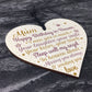 MUM Birthday Memorial Plaque Wood Heart Sign Grave Tribute Gift