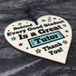 TUTOR Gift Wood Heart Thank You Teacher Tutor Friendship
