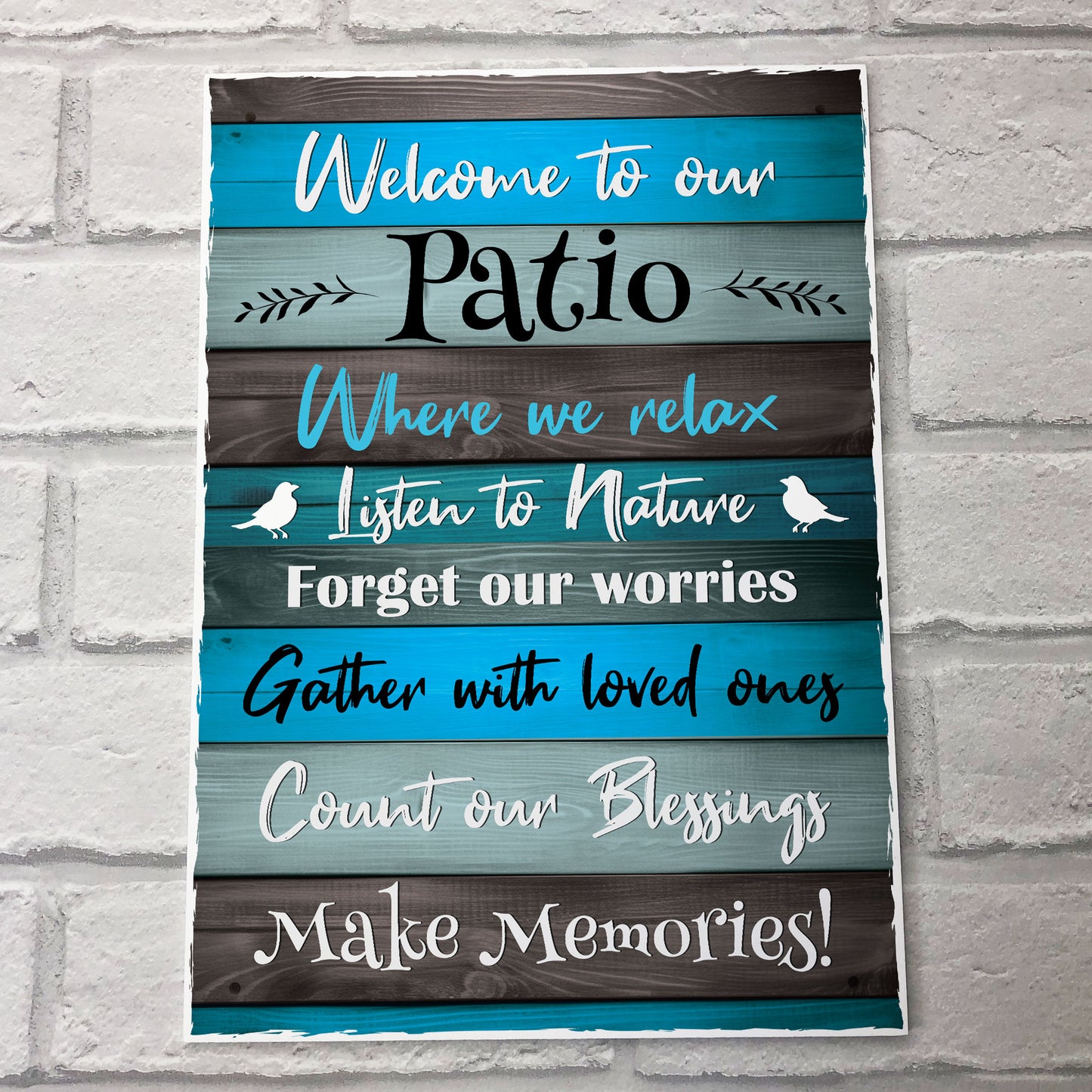 Welcome To Our Patio Sign Garden Bar Decorations Garden Sign