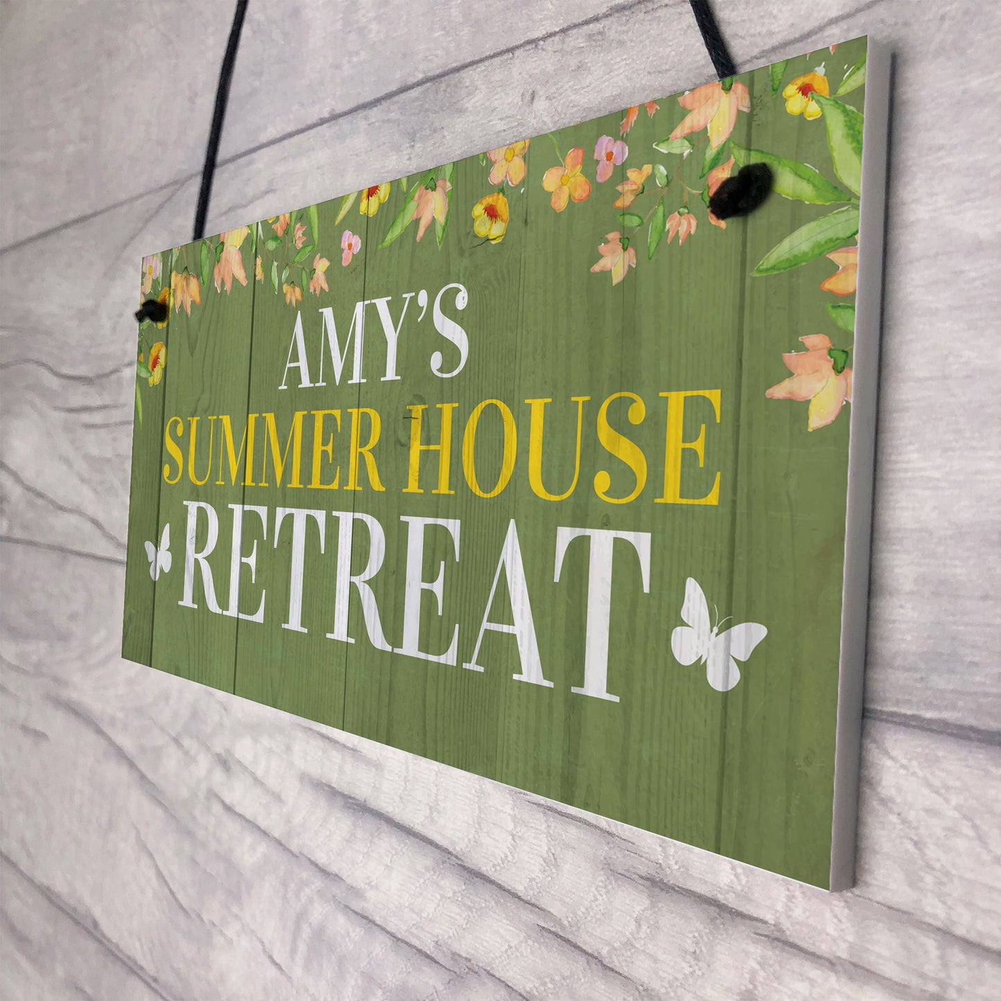 Summer House Personalised Home Sign Gifts Hanging Garden Sign