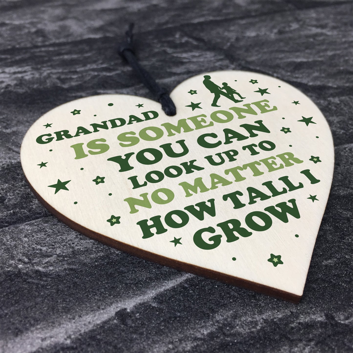 Grandad Gifts Novelty Wooden Heart Sign Birthday Grandad Gifts