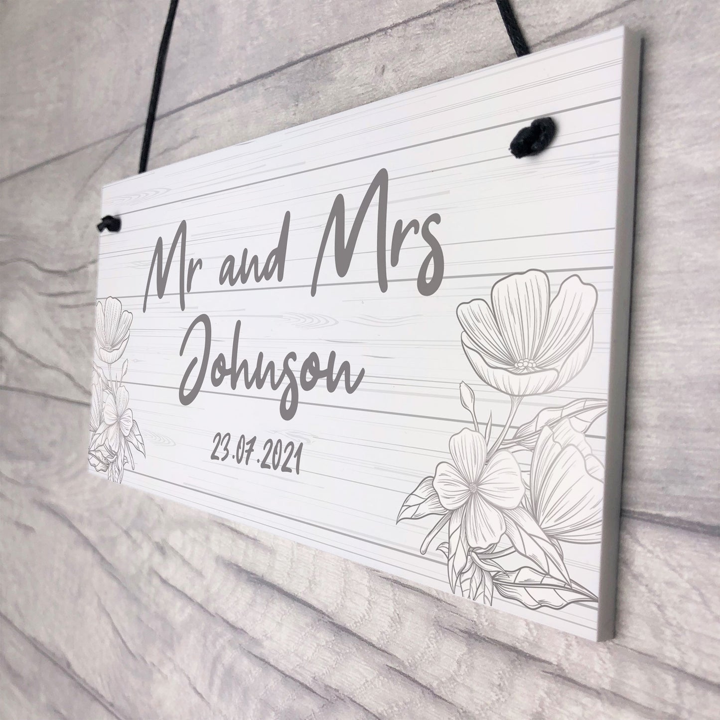 Personalised Wedding Decor Sign For Husband or Wife Engagement