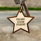 chool Leaver Gift Wooden Keyring Gift for Students Teacher
