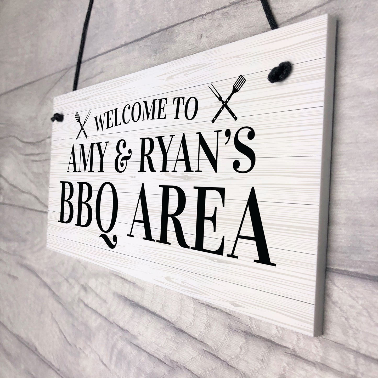 BBQ Signs For Outside Garden Personalised BBQ Area Sign