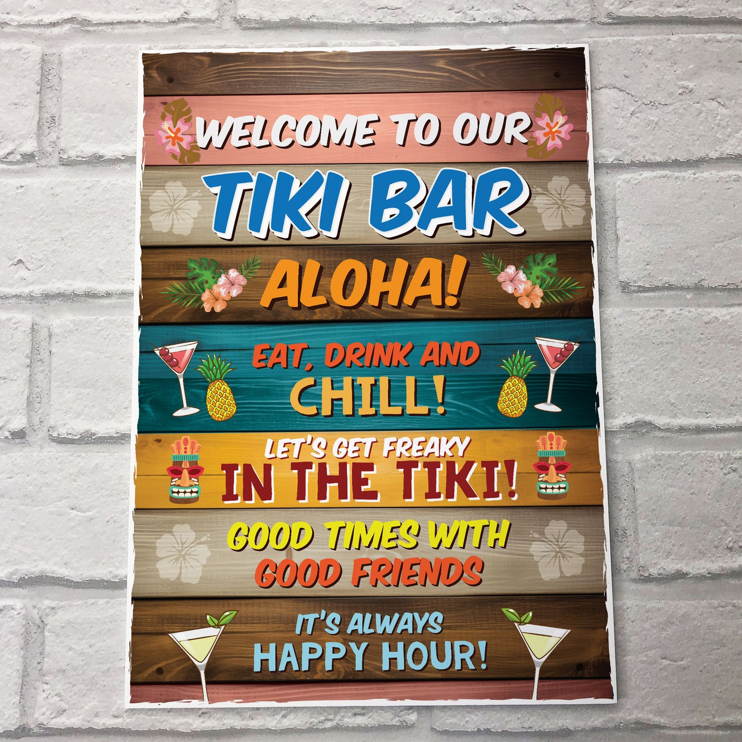 Welcome To Our Tiki Bar Sign Tiki Bar Accessories GARDEN BAR