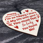 Anniversary Gift For Him Her Wood Heart Funny Joke Husband Wife