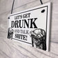 FUNNY Hanging Bar Sign Garden Signs Home Bar Sign Alcohol Gift