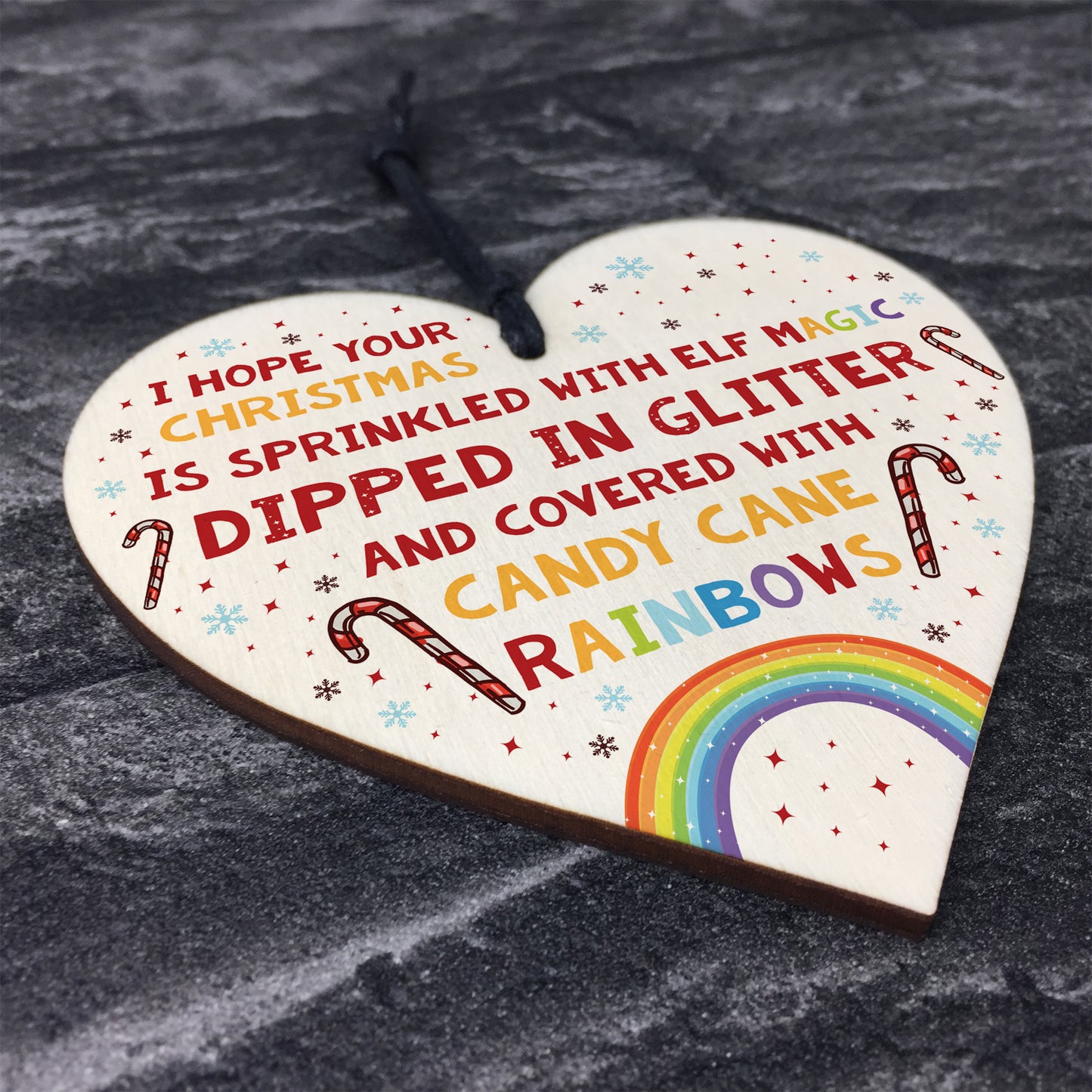 Auntie Mum Daughter Christmas Gift Wooden Heart Funny Xmas Gift