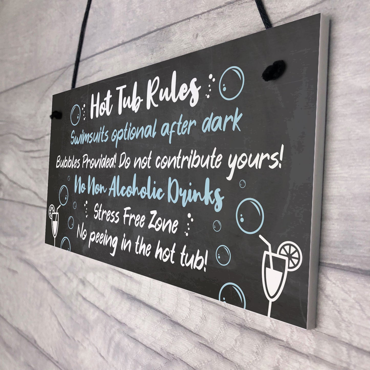 HOT TUB RULES Sign Hot Tub Signs And Plaques Shed Sign Decor