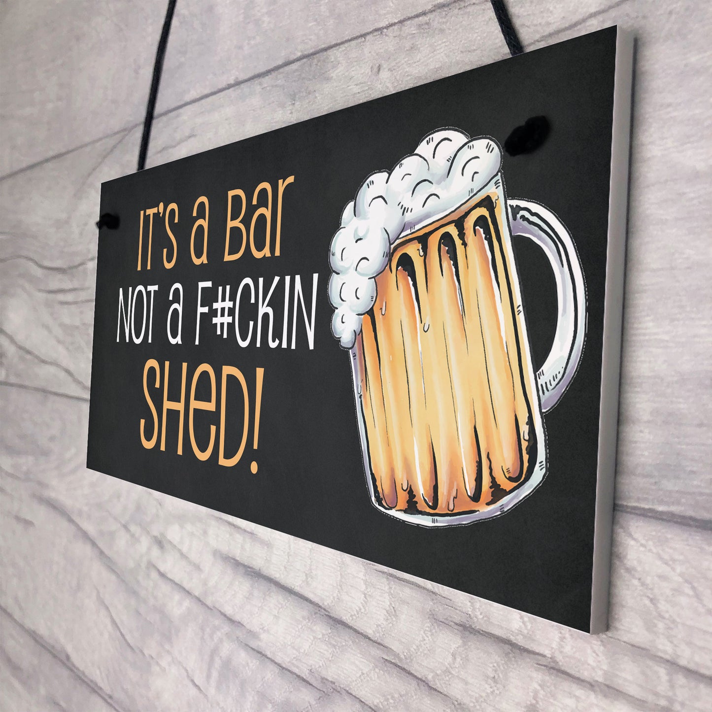 Funny Home Bar Sign NOT A SHED Novelty Hanging Garden Shed Bar