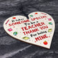 Handmade Thankyou Teacher Gift Wood Heart Leaving School Nursery