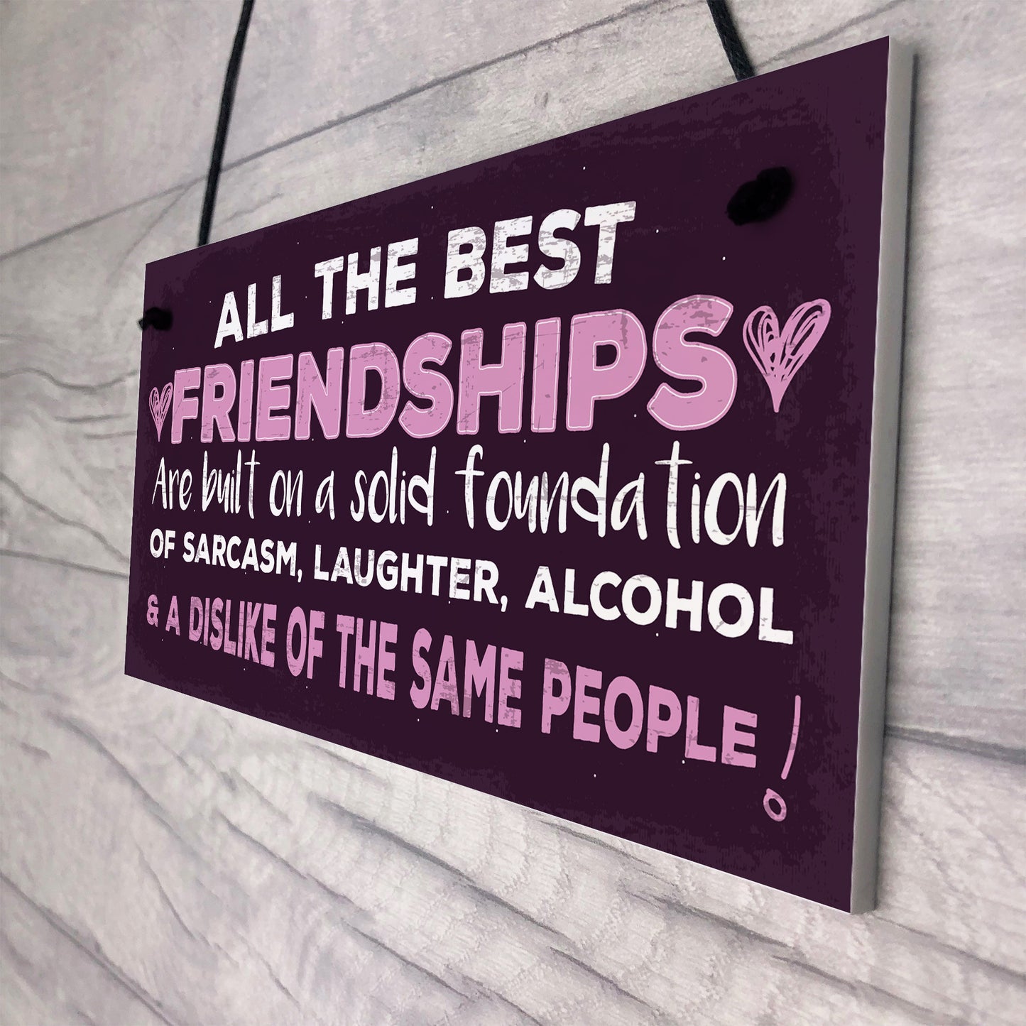 Friendship Sign Best Friend Plaque Funny Novelty Alcohol Gift