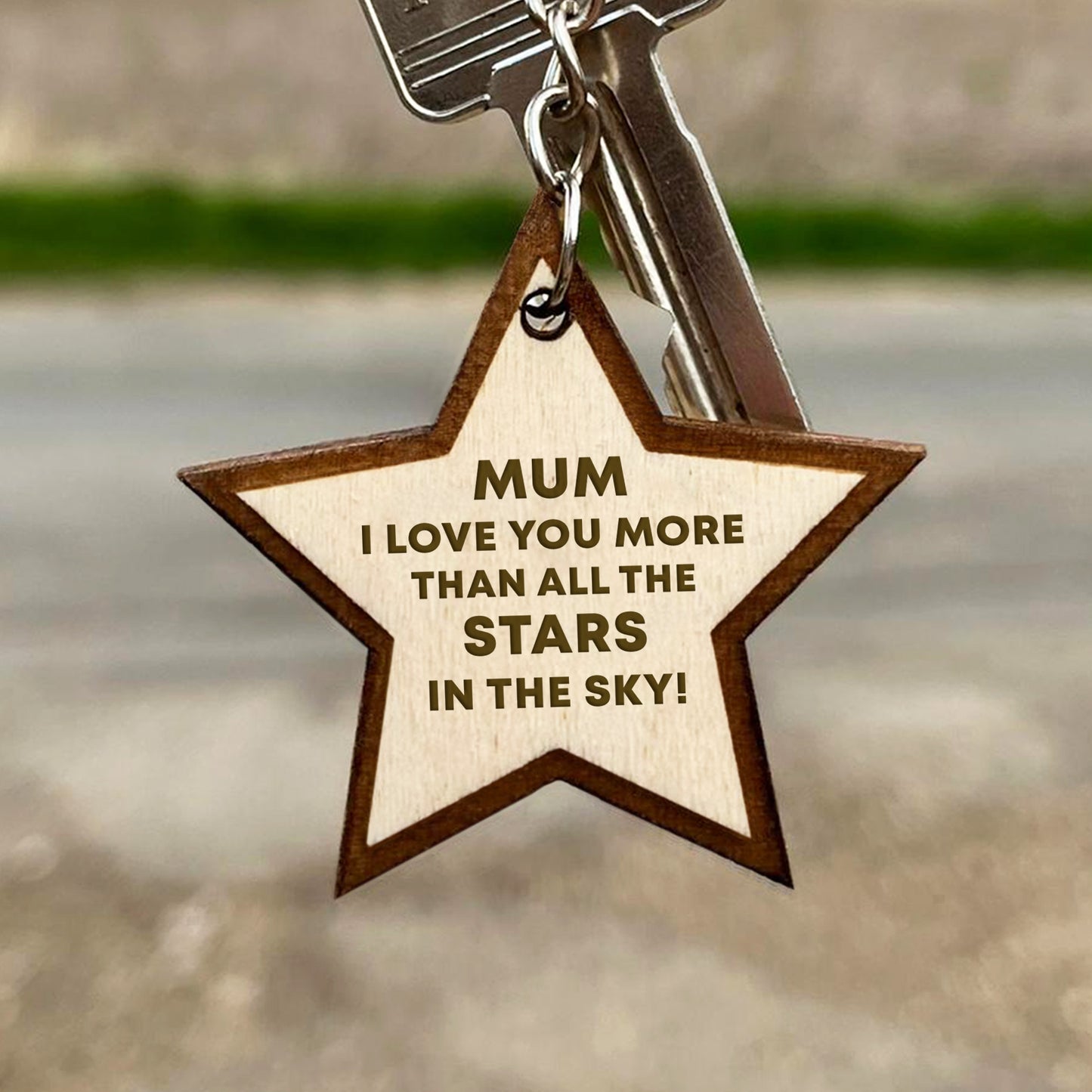 Mum Gifts For Birthday Christmas Wood Keyring Thank You Mum Gift
