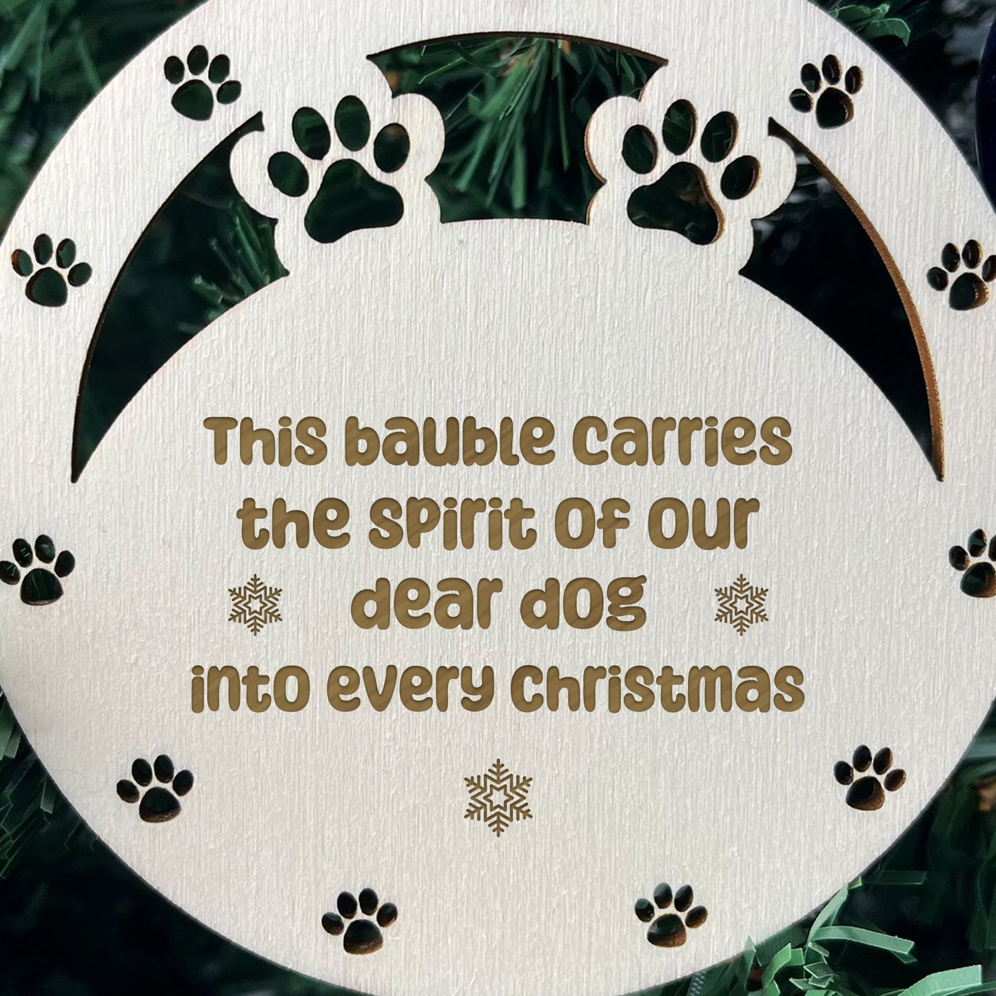 Christmas Memorial Decoration For Dog Novelty Engraved Decor