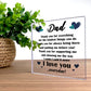 THANK YOU Gift For Dad Daddy Birthday Fathers Day Plaque
