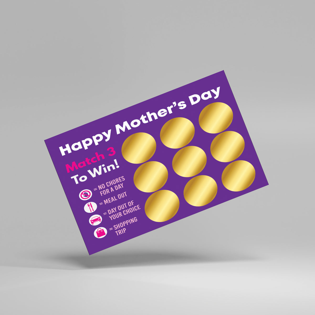 Mothers Day Gift for Mum Mother's Day Scratch Card for Mum Card