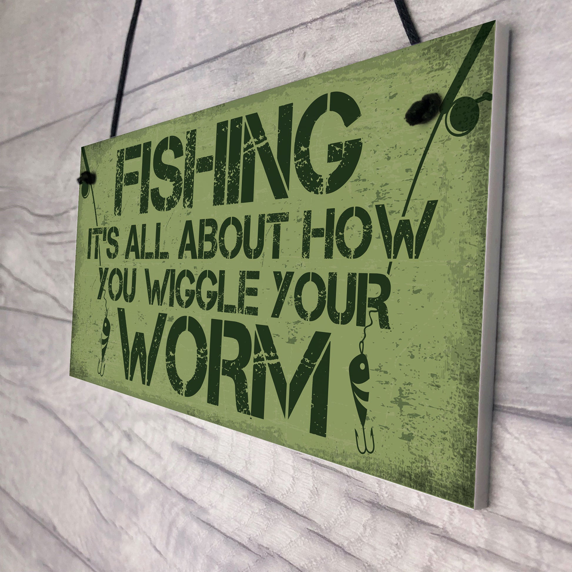 Gone Fishing Sign Plaque Funny Fishing Gifts For Men Man Cave