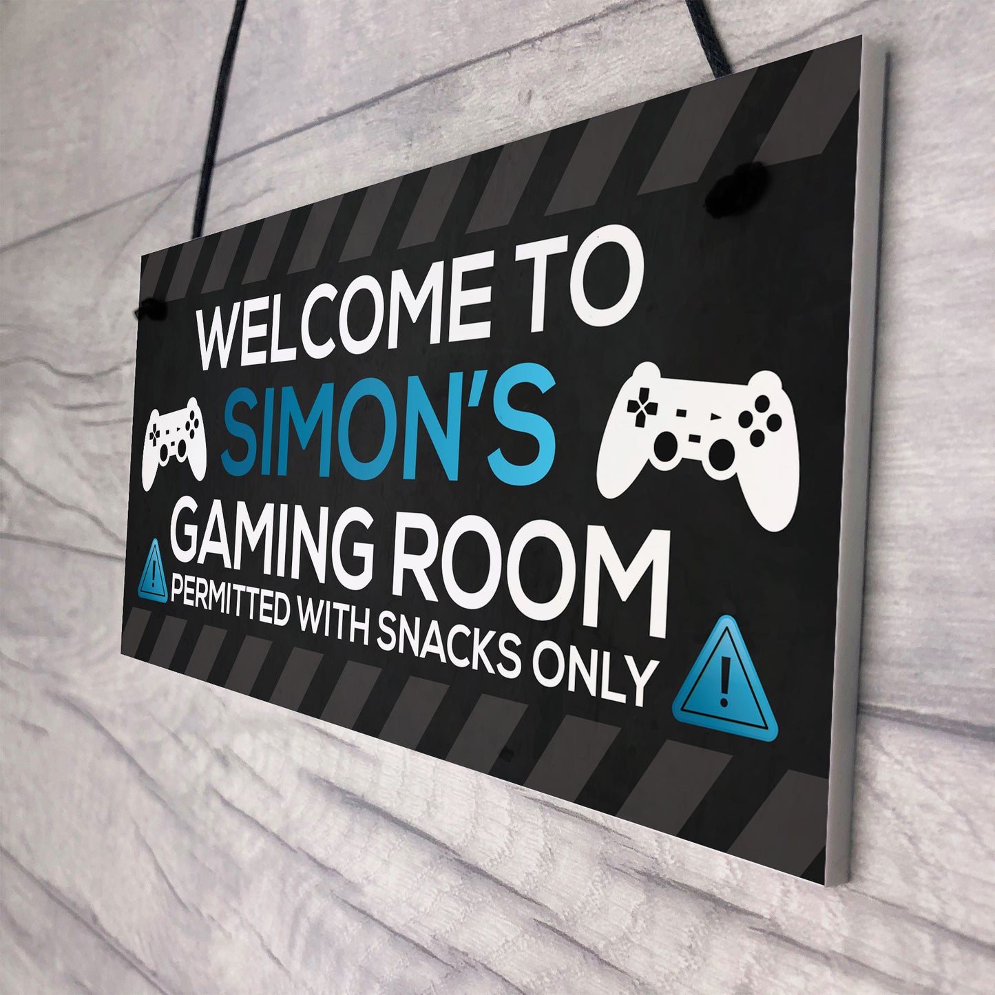 Funny Gaming Room Sign Personalised Boys Bedroom Man Cave