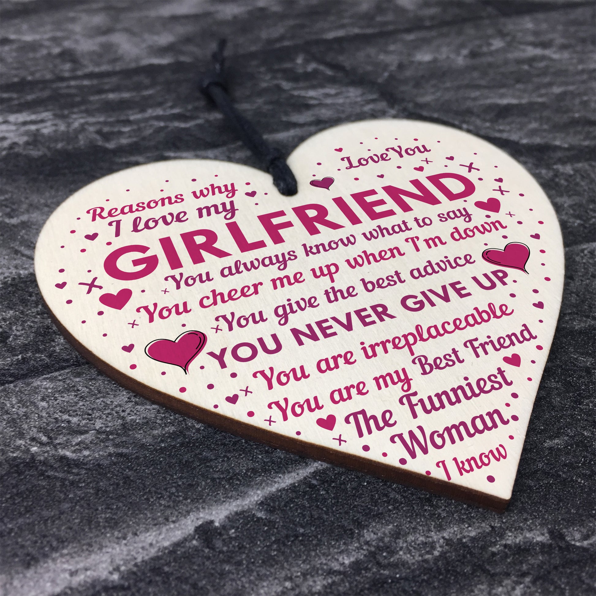 Perfect Romantic Valentines Gift For Your Girlfriend Wood Heart