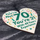 Funny Birthday Gift Novelty 70th Birthday Gift Wood Heart Funny
