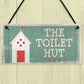 The Toilet Hut Shabby Chic Bathroom Sign Seaside Plaques Gifts
