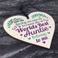 Birthday Gifts For Auntie THANK YOU Wooden Heart Plaque Sign