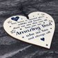 Amazing Dad Gifts For Birthday Wooden Heart Sign Thank You