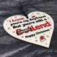 Boyfriend Gift For Christmas Wooden Heart Funny Christmas Card