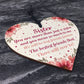 Best Friend Gift Sister Gift Wood Heart Sister Birthday Gift