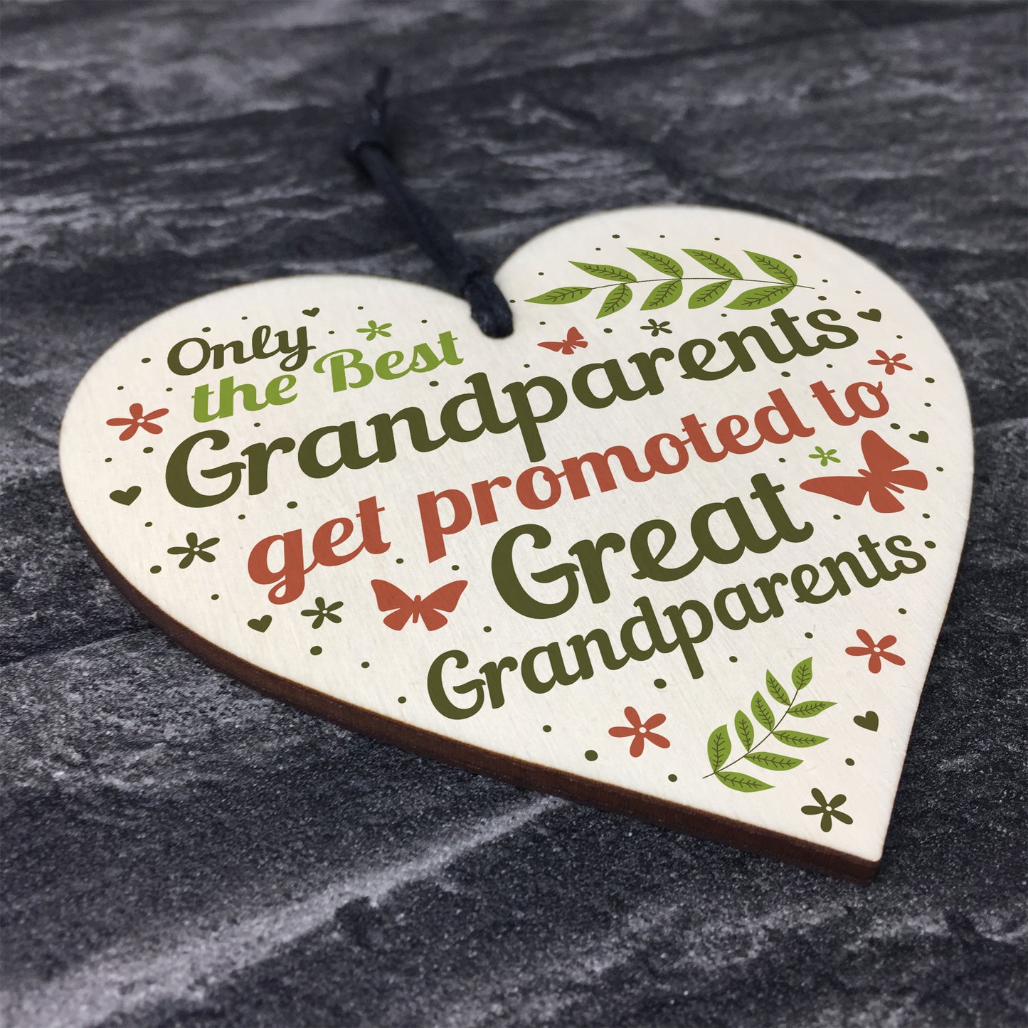 Baby Announcement Great Grandparent Gifts Heart Grandparent Sign