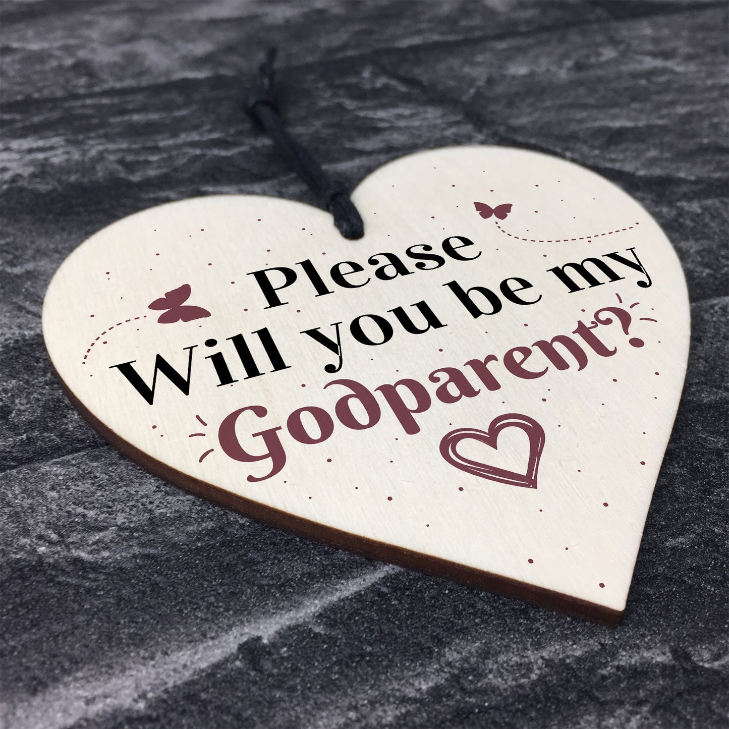 Handmade Godparent Asking Gift For Christening Special Keepsake