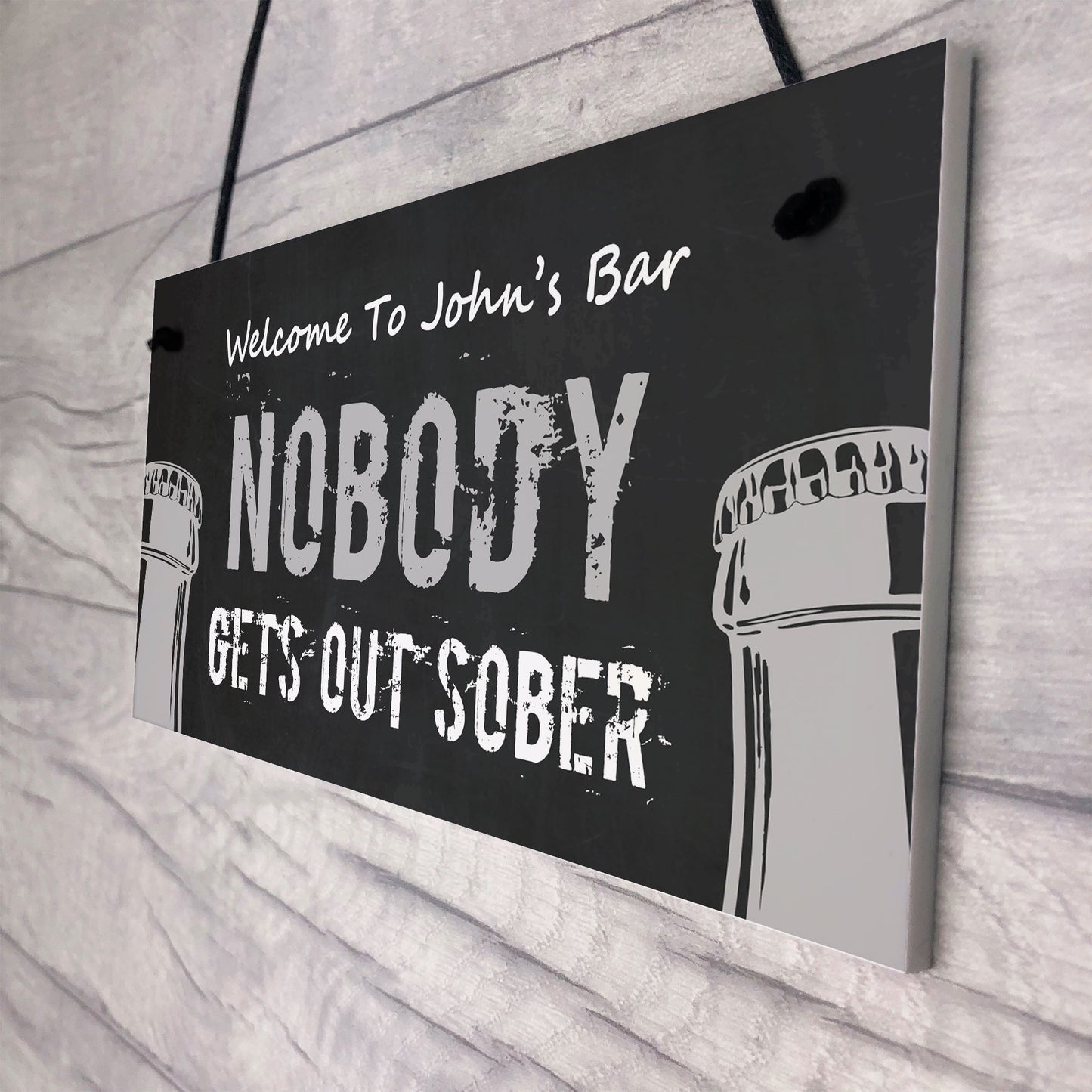 Funny Home Bar Sign Personalised Alcohol Beer Gift Man Cave Pub