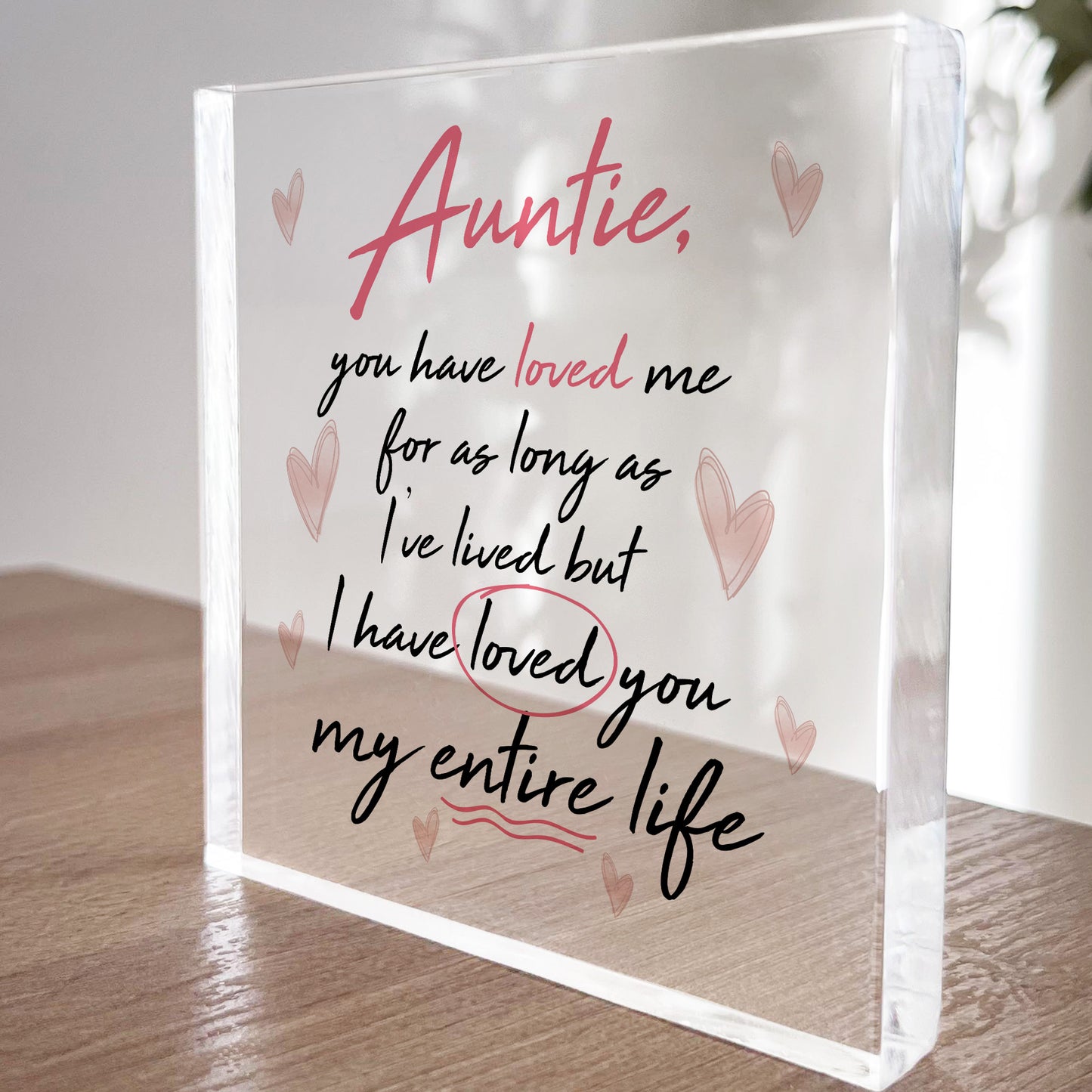 Auntie Gifts For Birthday Christmas Acrylic Block Thank You Gift