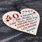 Novelty Funny 40th Birthday Gift For Friend Brother Sister Sign