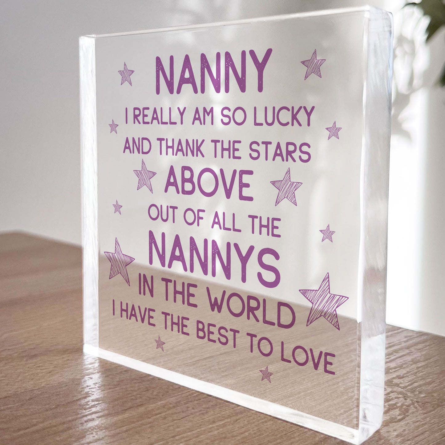 Nanny Gifts Acrylic Block Nanny Christmas Birthday Gifts For Her